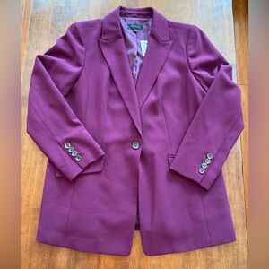 NWT Talbots Women's Purple Blazer Jacket Size 16- Single Button van
